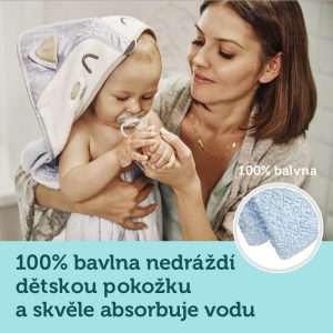 Osuška s kapucí Králíček Canpol babies - obrázek 3