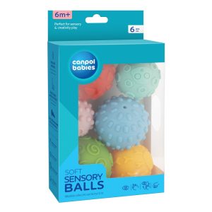 Měkké senzorické míčky Canpol babies, 6 ks - obrázek 4