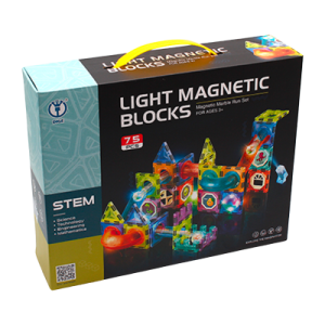 Magnetická kuličková dráha svítící, 75 dílků