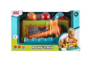 Krabice zatloukačky se zrcátkem Pound ’n Roll s označením věku 12 m+